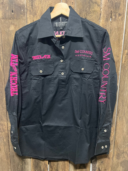 Truck'n With Tim / SM Country 1/2 Button Gals Workshirt
